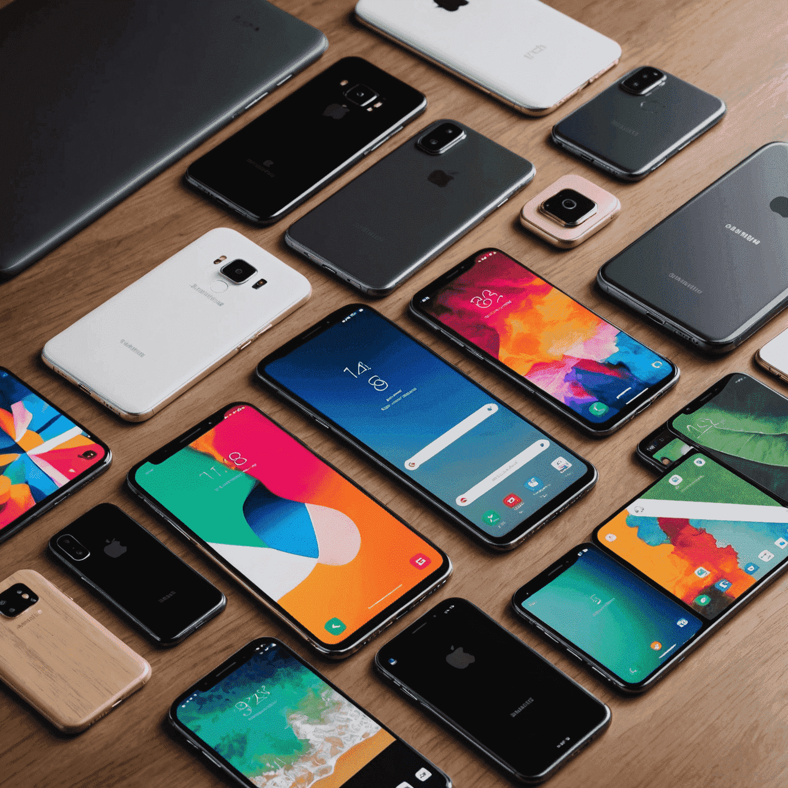 Collage showcasing the latest smartphone models from Apple, Samsung, Google, and other top brands